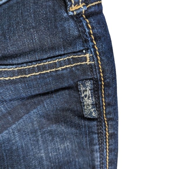 Silver Suki Jeggings Blue Jeans Indigo Denim Stretch 29x29 Embroidered Back Pock - Picture 6 of 11